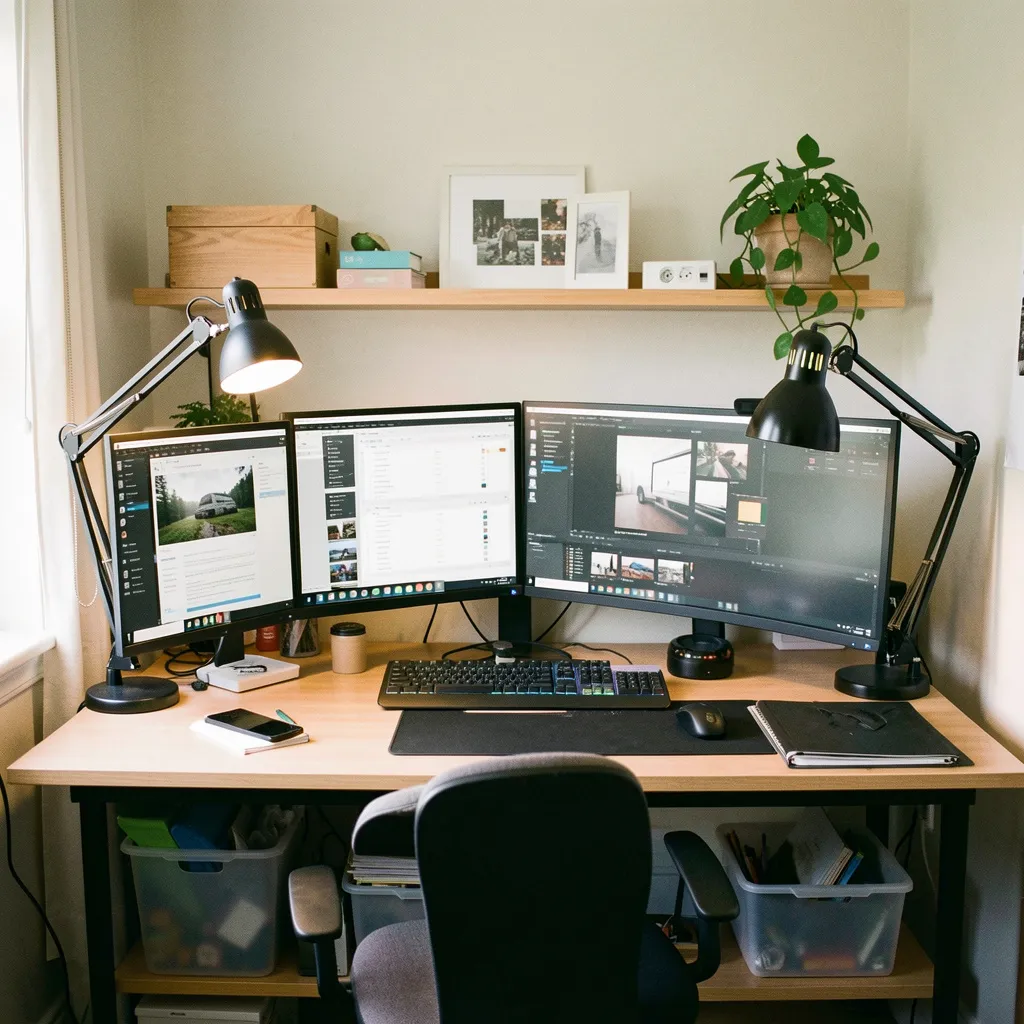 Modern workspace with natural lighting